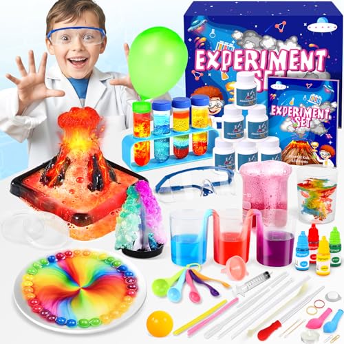 Gontence 70+ Experiences Scientifiques Enfants - Kits Educatifs de Sciences - Kit Scientifique Enfant - Cadeau Fille Garcon 6 7 8 9 10 Ans - Jouet Chimie Enfant Haut de...