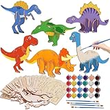 Puzzle Dinosaur per bambini di età compresa tra 3 e 5 anni, giocattoli di dinosauro per bambini 3-5 - BASSI 3D SET SET TOY DEGATTURE DI DINOSAUTO COMPLETTO - Kit di artigianato in legno per bambini ed
