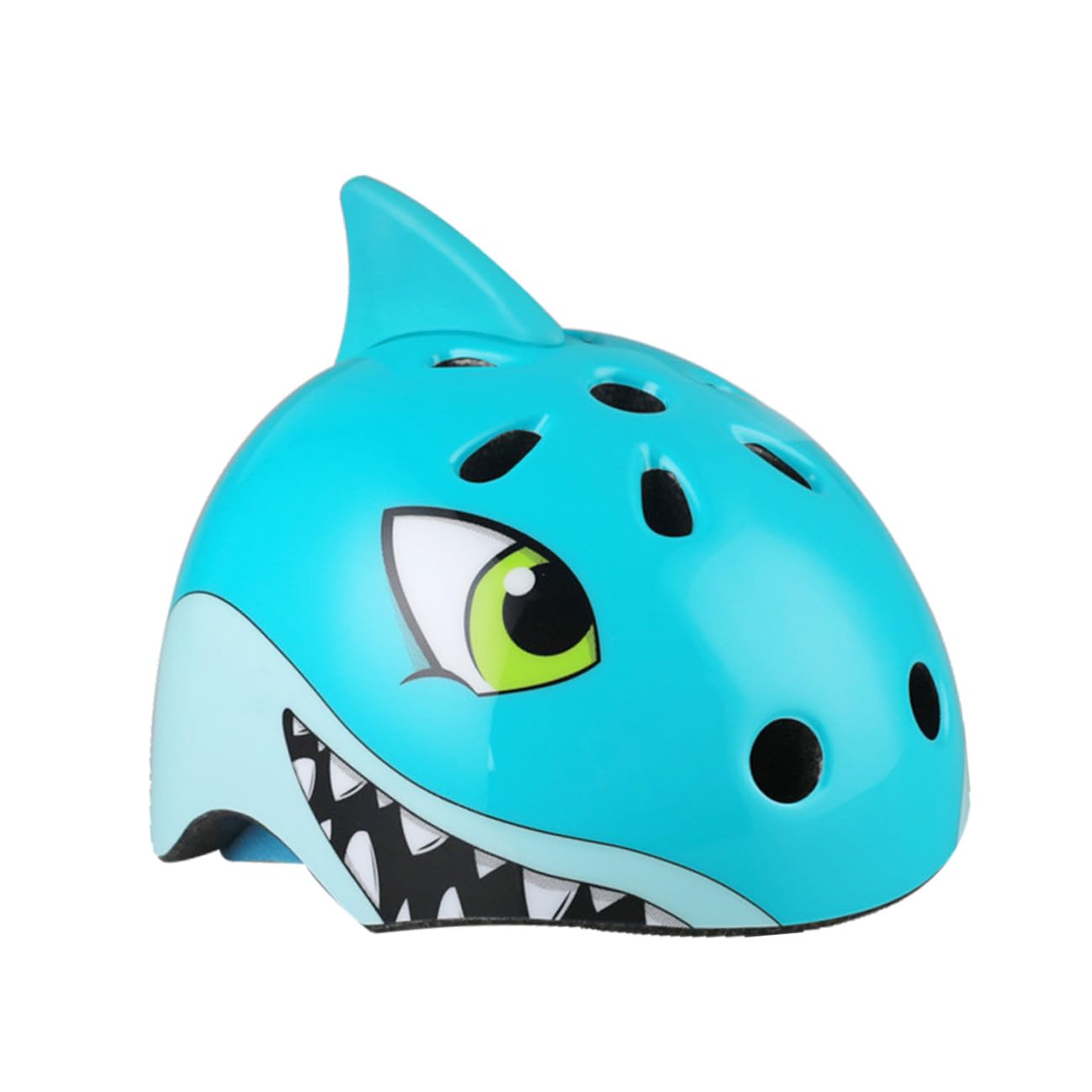 TIDTALEO Casco de Bicicleta Niñas de 5 a 8 Años Diseño de Tiburón en 3D, Talla Ajustable y Material Plástico Transpirable para Ciclismo y Patinaje