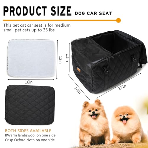 Dog Car Seat and Bed Combo - Versatile Pet Car Seat, Dog Seat, and Cozy Dog Bed for Car Rides. Ideal