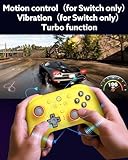 8Bitdo Ultimate 2 Bluetooth Controller (TMR Joystick Update), RGB Fire Ring, Switchable Hall Effect/Tactile Triggers, Vibration and Motion Control for Switch 2, Switch, Windows PC (Yellow) - Image 5