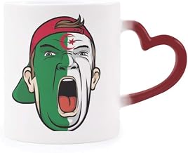 Algeria Facial Makeup Screaming Cap Heat Sensitive Mug Red Color Changing Stoneware Cup
