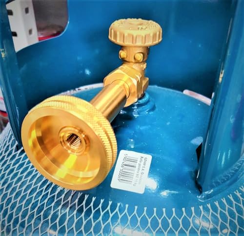 ZaTeChS Raccord DISH pour Ravitaillement en Bouteilles - GPL - Adaptateur de Réservoir pour le Remplissage de Bouteilles de Gaz de Camping