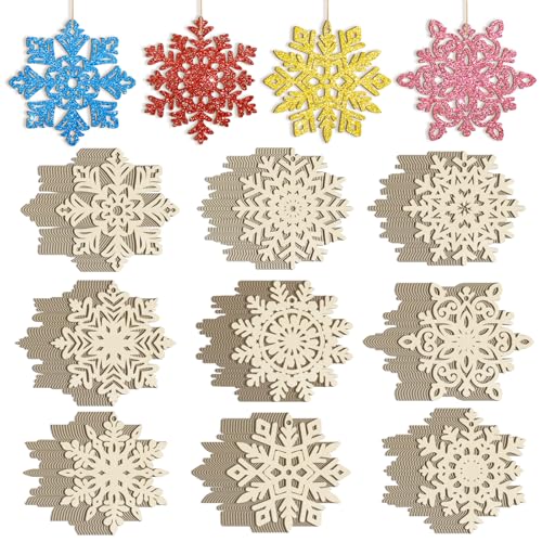 Wooden Christmas Snowflake Ornaments to Paint...