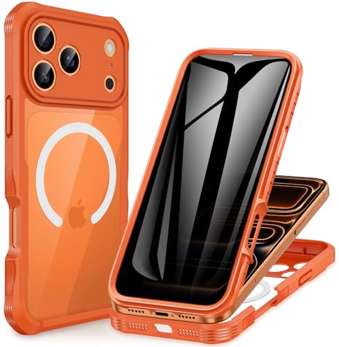 Coque iPhone 17 Pro antichoc intégrale magnétique avec verre trempé anti espion