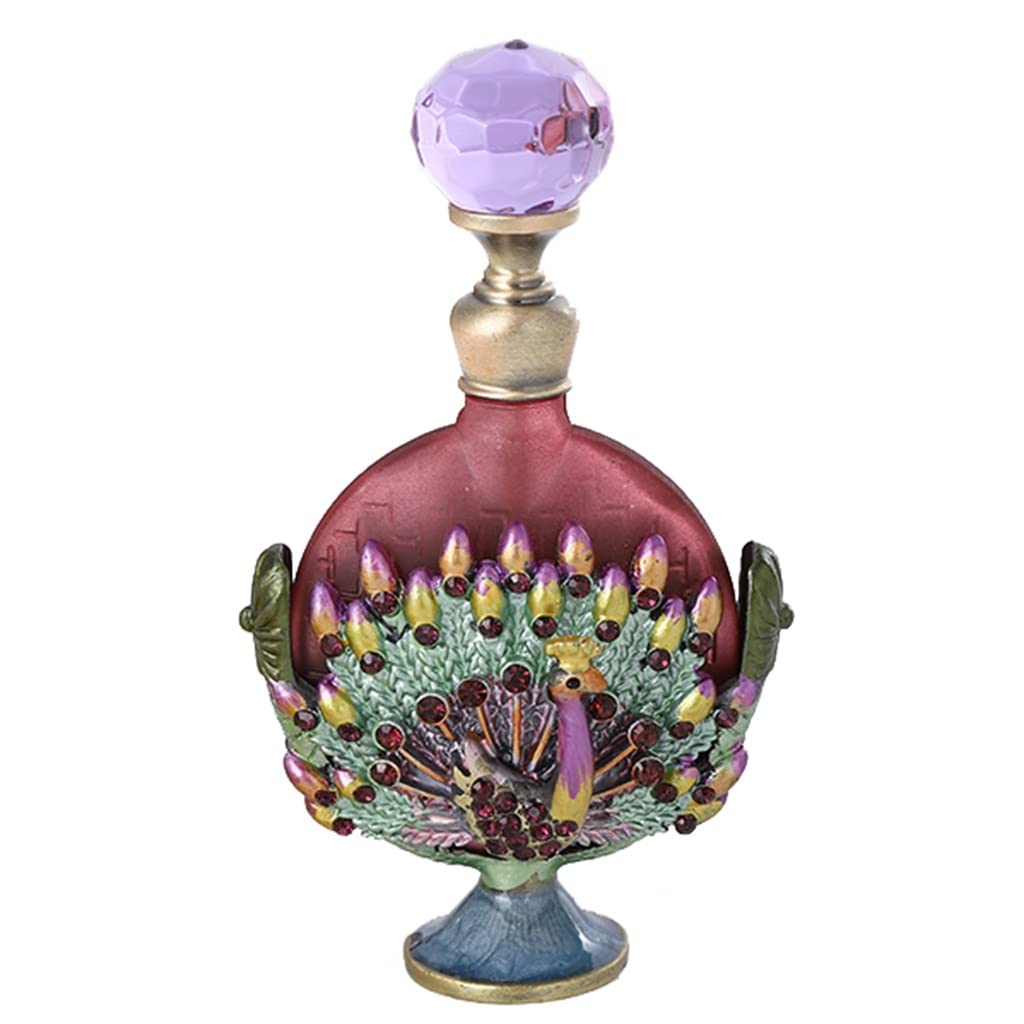 butelkę z perfumami, butelkę z mgłą 7 ml pusta butelka na perfumy Paw metalowa wkładka Szklane pojemniki na butelki wielokrotnego użytku s (kolor: różowy, rozmiar: 9 * 5 cm) (Color : Pink, Size : 9*