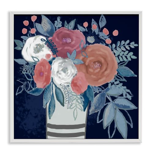 Contemporary Floral Vase, 24 x 24 Inch Framed Giclée Print
