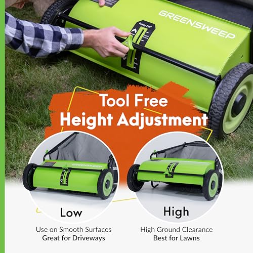 Image of Pickup Pro XL Garden Sweeper - Manual Leaf & Grass Push Lawn Sweeper (Pickup Pro Max)