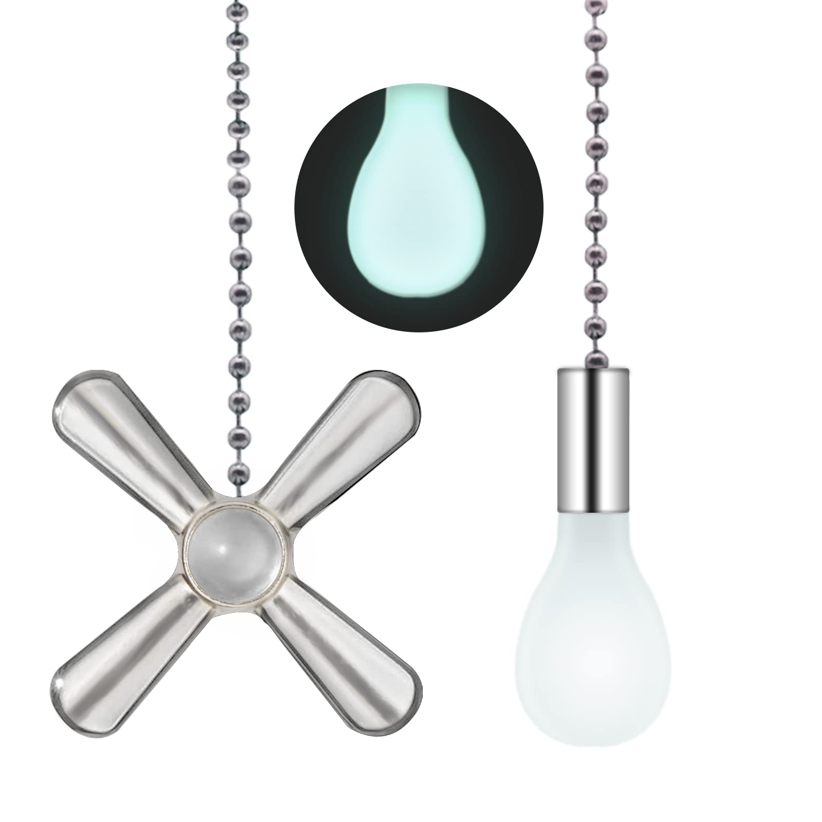 Glow in the Dark Ceiling Fan Pull Chains - 2 Pack -8