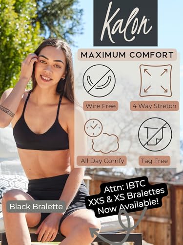 Image of Kalon Women's 4 Pack Demi Padded Bralette Wireless Comfortable Bra