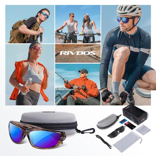 Image of RIVBOS Sunglasses for Men Women Polarized UV Protection Sports Fishing Driving Shades Cycling RB833