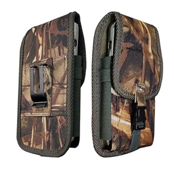 Coldre masculino camuflado para celular, clipe de cinto, bolsa tática grande para iPhone 16 15 14 Pro Max 16 15 14 Plus, para Galaxy S24 Ultra, S24 Plus, fecho de fivela resistente (2GG)