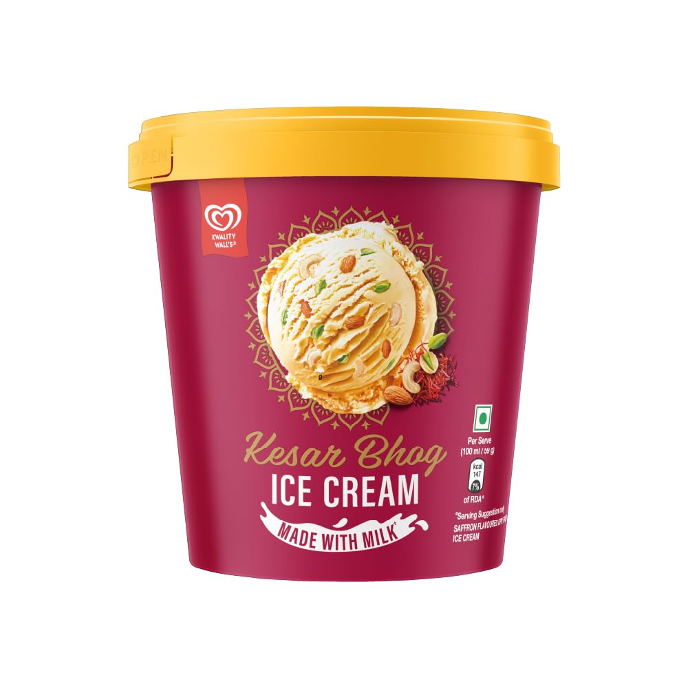 Kwality Wall's Kesar Bhog Ice cream - 500 ML-image-1