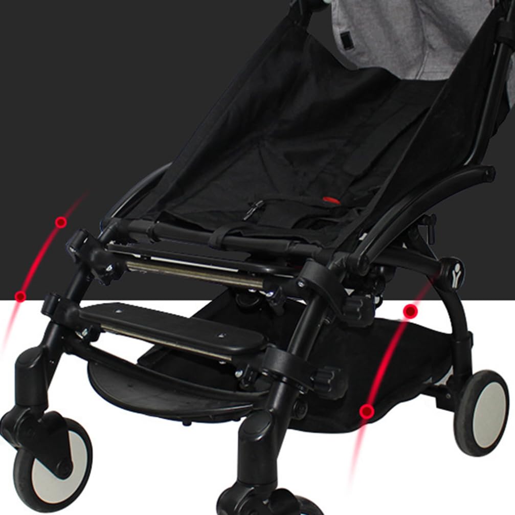 Rallonge de Marchepied pour Poussette Bébé Réglable en Plastique Noir