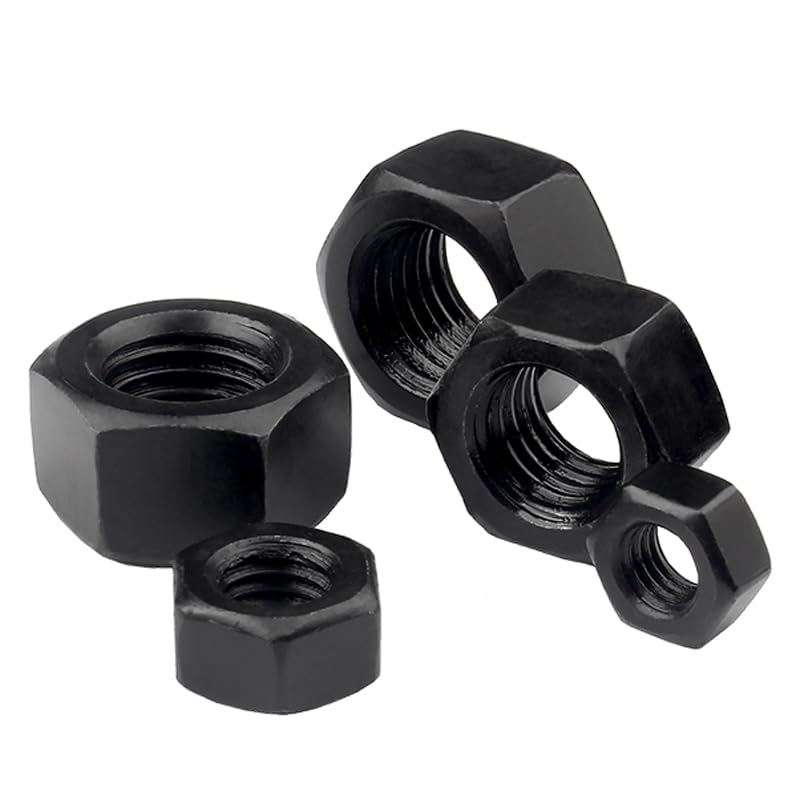 Dado esagonale metrico in ottone bianco/acciaio inossidabile 304/acciaio al carbonio nero/zincato, M1.2 .4M1.6 M2 M3 M5 M6 ~ M36 (acciaio nero, M22 (2 pezzi)