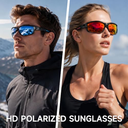 LOVELYDEC Polarized Sport Sunglasses for Men Women UV Protection Wrap Around Sun Glasses for Fishing Cycling Baseball Running TR90 by LOVELYDEC - Used condition - Image 2