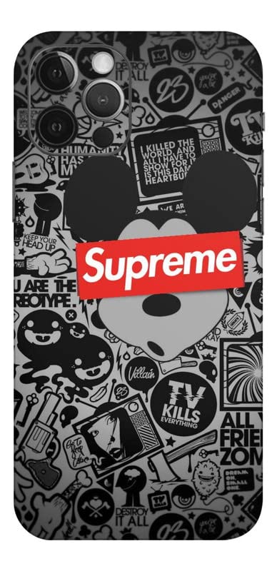 Image of Mobile Skin Sticker Compatible with Apple iPhone 12 Pro Max Skin Not Back Cover, Camera & Back Protector Mobile Skin Wrap; iPhone 12 PRO MAX-KE-323