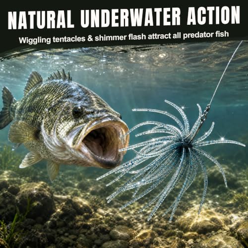 12Pcs Sea Urchin Baits for Bass Fishing Fuzzy Dice Fishing Lure 2.7in - image 2