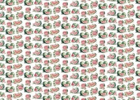 PAPERSFORYOU Tela de encuadernar Fruit´s Market Watermelon II 70x50cm