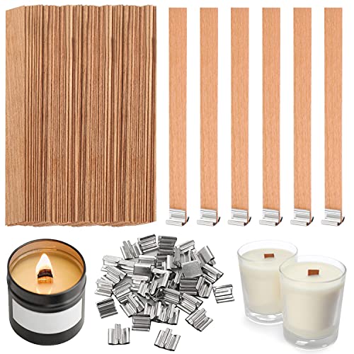 Holzdochte für Kerzen Holzkerzendocht 50 Stück Docht für Kerzen Holz 13cm Kerzendochte für Kerzen Holz Kerze Dochte für Kerzenherstellung DIY Handwerk Cover