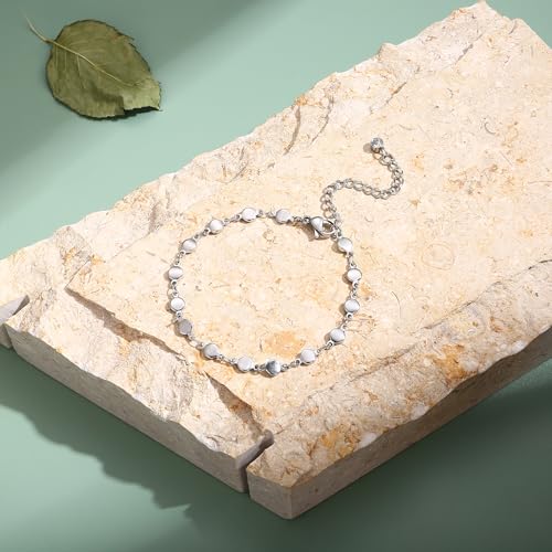 Adramata 7Pcs Pulseras Mujer Acero Inoxidable 51hWRaMg9rL. SL1000