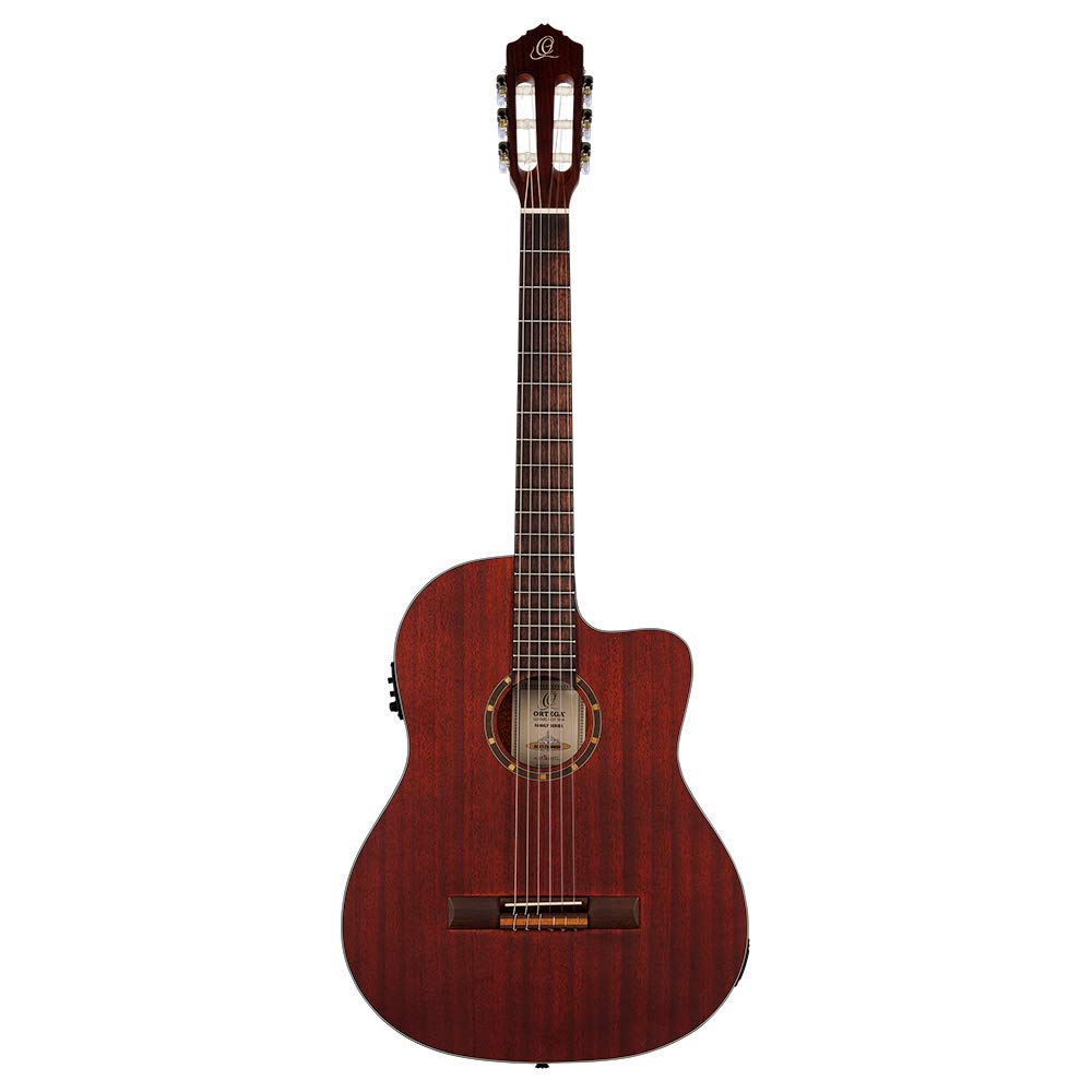 Ortega Guitars Chitarra Concerto Thinline Elettro-acustica - Serie Family - Slim Neck - include Gig Bag - Mogano (RCE125MMSN)