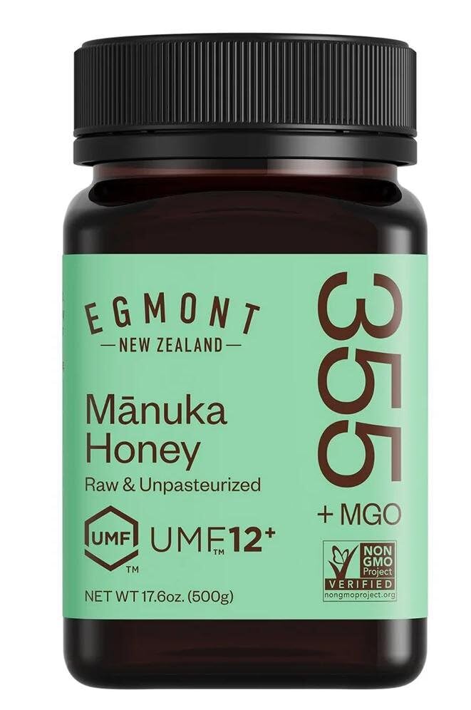Egmont New Zealand Mānuka Honey UMF 12+ – Raw & Unpasteurized, Premium Authentic MGO Certified Honey 1 pack