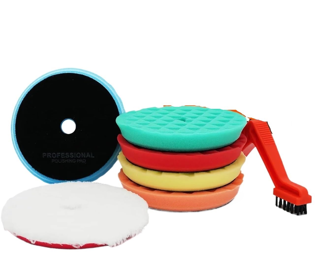Polierschwämme 5 Zoll 125 mm Schaumstoff-Polierpads Set 1 Polierpad for die Autoaufbereitung und Compoundierung