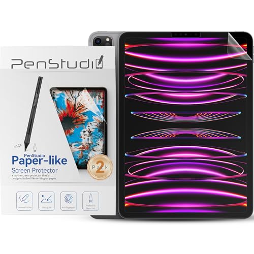 Penstudio Paper-Feel Screen Protector for iPad Air 4/5 & iPad Pro 11” 1/2/3/4, Anti-Glare Matte PET Film for Drawing & Note-Taking, Paper-like Texture, Anti-Fingerprint, Fast Response, iPad Air 4/5 & iPad Pro 11” Accessories