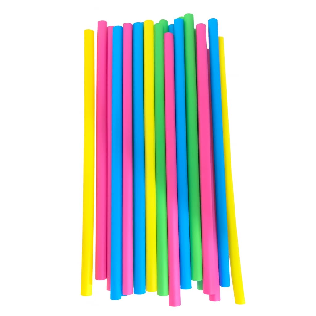Pailles courtes réutilisables multicolores pour smoothies et cafés