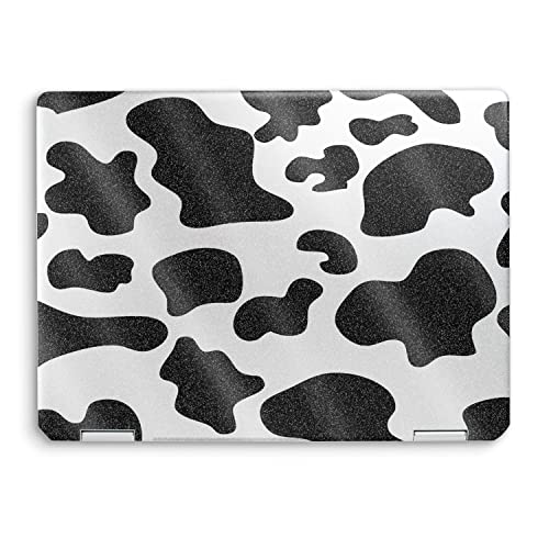 MightySkins Glossy Glitter Skin Compatible with HP Spectre x360 14" (2022) Full Wrap Kit - Cow Print | Protective, Durable High-Gloss Glitter Finish | Easy to Apply | Made in The USA