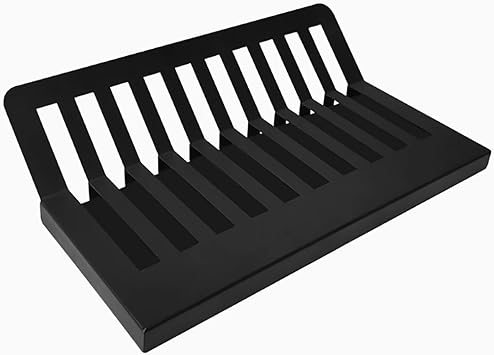 Trade Show Desktop Tile Display Rack - Small Marble Slab Stand with 10 Card Slots for Retail Stores, Porcelain Tile Sample Shelf - Perfect for Showcasing Tiles and Samples