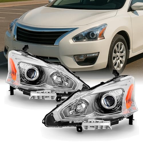 AKKON - For 13-15 Altima 4 Doors Sedan Halogen Type Headlights Front Lamps Direct Replacement Left + Right Pair