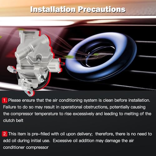 Image of cciyu Air Conditioning Compressor Fit for Scion xA xB 1.5L 2004-2006