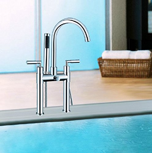 Mitigeur baignoire pont chrome Gowe idéal pour salle de bain familiale