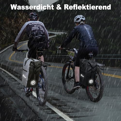 toptrek Fahrradtaschen für Gepäckträger, Fahrradtasche Gepäckträger mit Isoliertasche, Fahrrad...