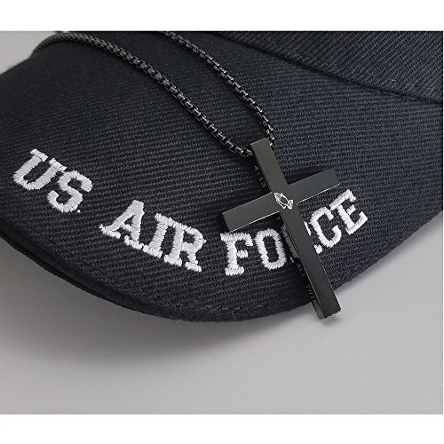 Cross Necklace Stainless Steel Necklace Religious Bible Verse Pendant Crucifix Necklace Faith Jewelry with 22' Chain3