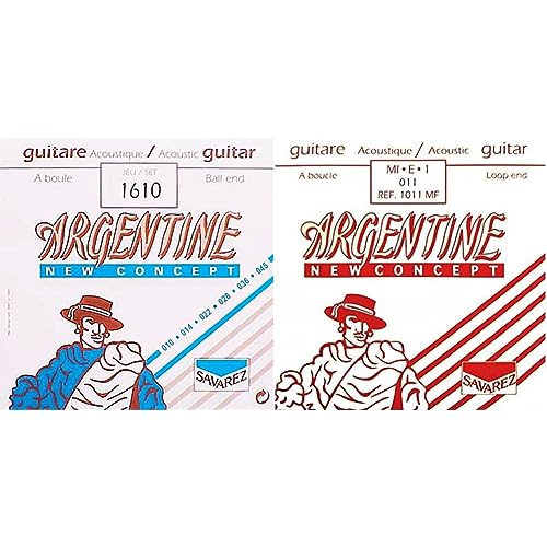 Savarez Jeu de Cordes Argentine .010 – .045 Extra Light à Boule & Saiten für Akustikgitarre Argentine Mi .011 1011MF - Les Beatles, Paul McCartney, John Lennon, RIngo Starr, George Harrison Savarez Jeu de Cordes Argentine .010 - .045 Extra Light à Boule & Saiten für Akustikgitarre Argentine Mi .011 1011MF