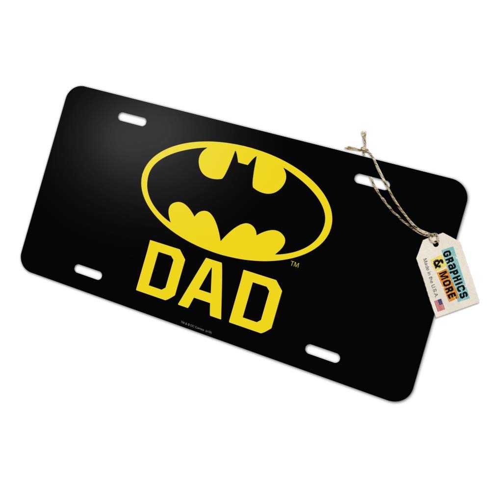 GRAPHICS & MORE Batman Bat Dad Shield Logo Novelty Metal Vanity Tag License Plate