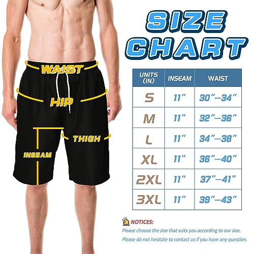 Image of Mens Swimming Trunks Swim Trunks Quick Dry Swim Shorts with Mesh Lining Funny Swimwear Bathing Suits
