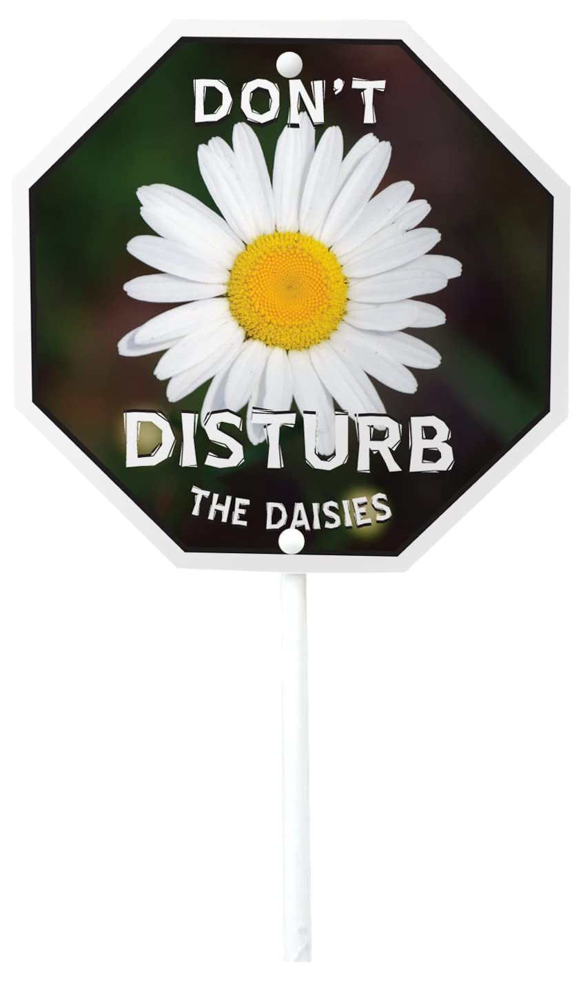 Panneau de jardin Don't Disturb The Daisies plaque de décoration extérieure en métal