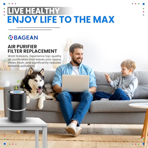 Image of Bagean LV-H132 Replacement Filter for Levoit Air Purifier Compatible with Levoit LV-H132 Replacement Filter - Certified H13 True HEPA with Carbon Filters 99.97% of Particles and Purifies Air (1-Pk)
