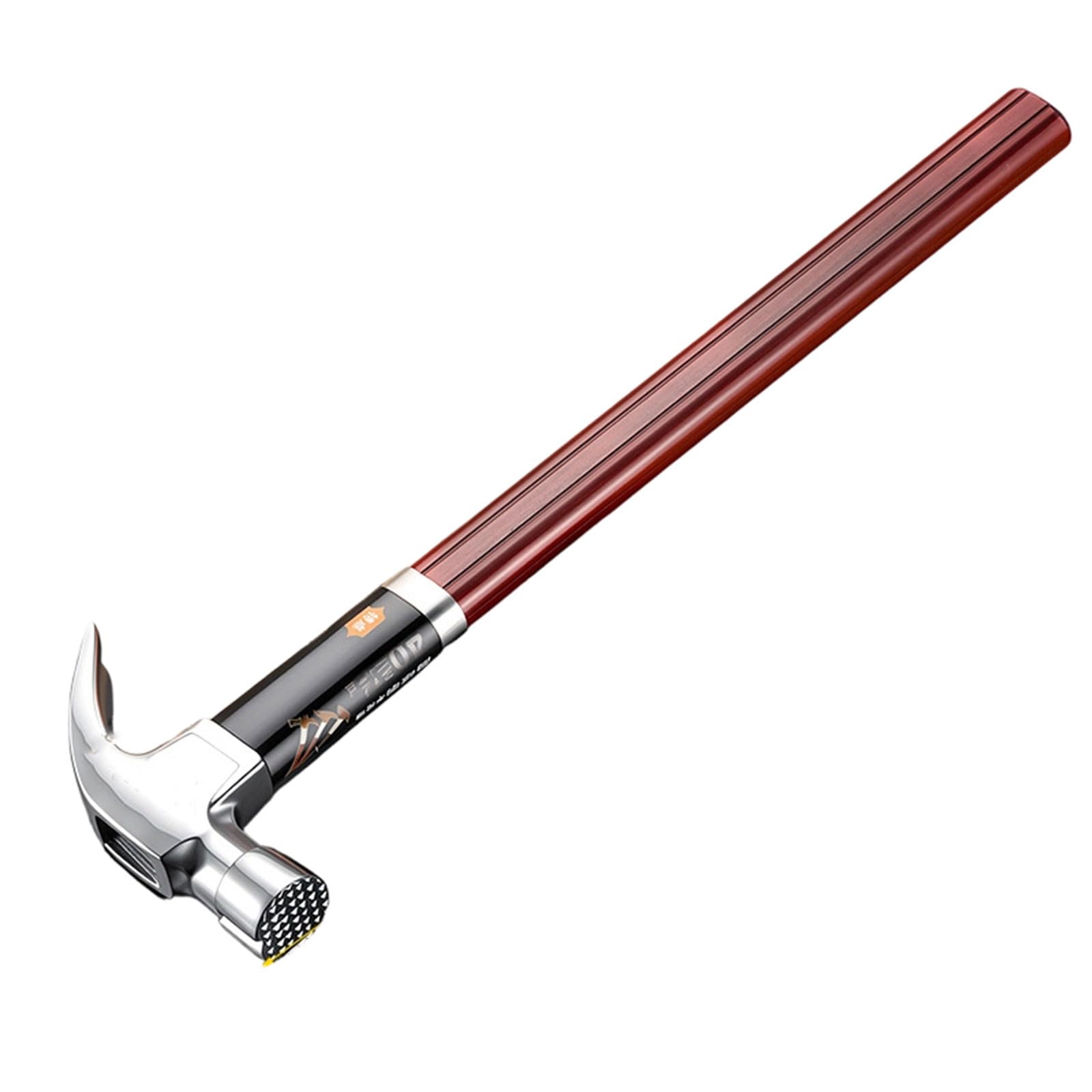 Gavery Elbow Round Head Professional Aluminum Wooden Handle Clawing Hammer Clawing Hammer Antislip Wear Woodworking Tool Comfortable Handle Aluminum Mixture Grip