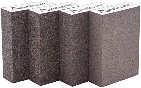 Sanding Sponge, Auerllcy Coarse/Medium/Fine/Superfine 4 Different Specifications Sanding Blocks Assortment,Washable and Reusable.