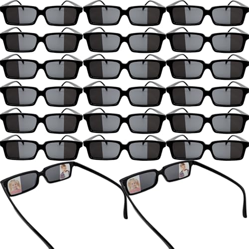 20 Pcs Sunglasses Rear View Mirror Real Detective Glasses Anti Track See Behind You with Inside The Lens Mirror for Child Escape Room Party Favor Detective