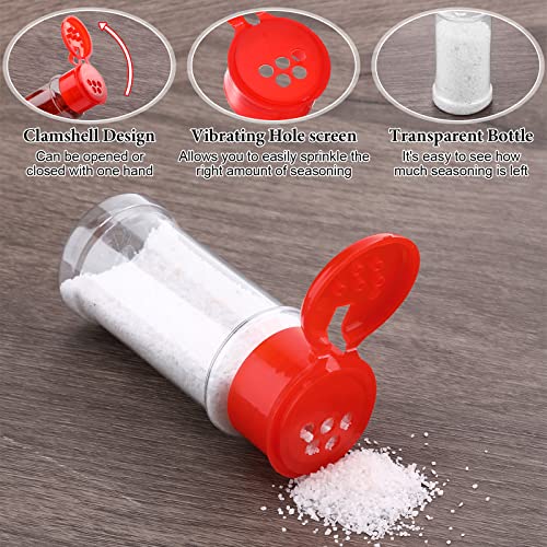 50 Pcs Plastic Spice Jars Bottles Spice Containers with Lid Seasoning Shaker 3.3fl Oz/100ml for Storing Herbs Powders Kitchen Camp