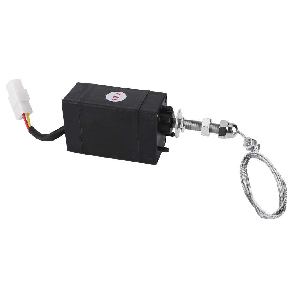 Elettrovalvola di arresto, DC 12/24V Disel motore Motore dispositivo di spegnimento motore utilizzato per il controllo di spegnimento dei motori (12V)