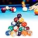 Mini Pool Ball Set,16pcs/Set 0.98Inch Resin Mini Billiard Ball Children Toy Small Pool Cue Balls Full Set Mini Pool Table Accessories