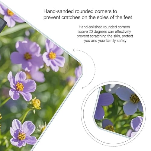 Báscula digital de baño con mariposa y flores moradas miniatura 4