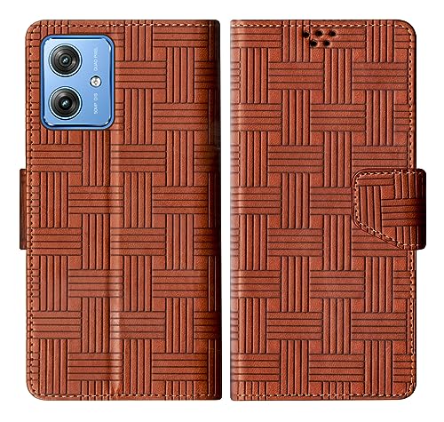 Image of SBMS Flip Cover Back Case Cover for Motorola Moto G64 5G / Motorola Moto G54 5G Flip Cover Case Back Cover Case with Magnatic Closure | Inbuilt Stand | Card & Money Pocket (Mat Tan)